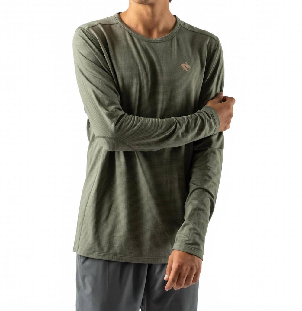 NEW RABBIT layer one long sleeve top in mulled basil